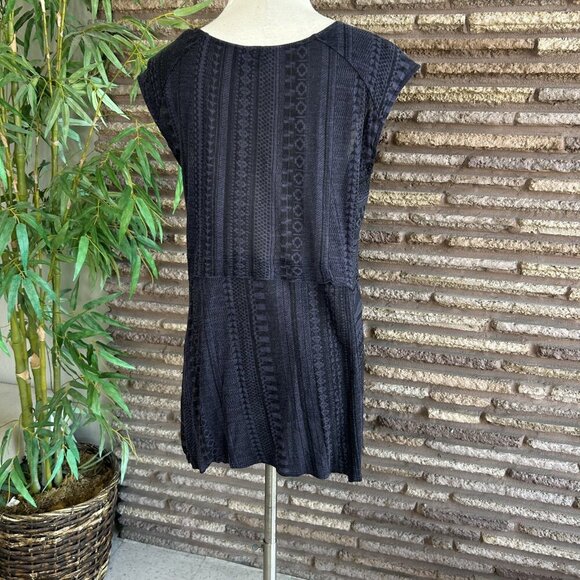 Anthropologie One September Gray Blue Barranco Tunic Size Medium - Picture 5 of 9